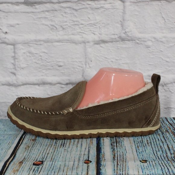 L.L. Bean Shoes - LL Bean Dark Cement Moccasin Mountain Suede Slippers Size 8 M